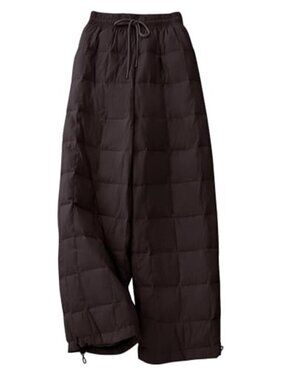 Women's Winter Pants Lightweight Quilted Puffy Baggy Snow Pants
